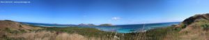 Vue d'ensemble de la plage de Blue Lagoon, île de Nacula, îles Yasawa, Fidji. Auteur et Copyright Marco Ramerini